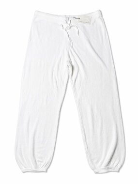 Barefoot Dreams CozyChic Ultra Lite Jogger Pants White Drawstring NWT